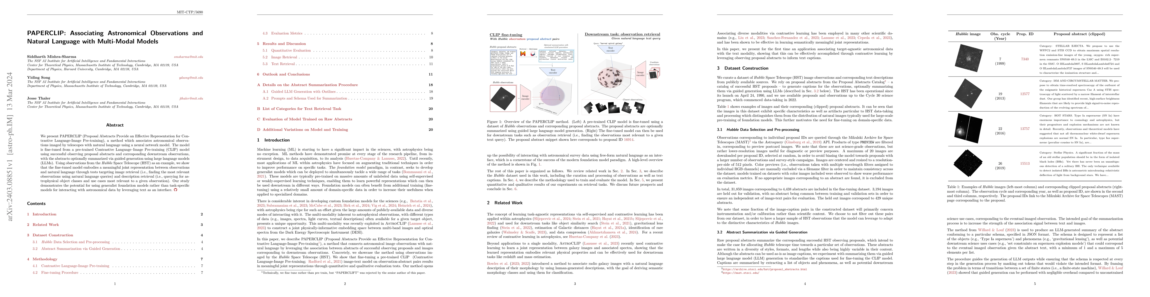 Thumbnail for PAPERCLIP: Associating Astronomical Observations and Natural Language
  with Multi-Modal Models