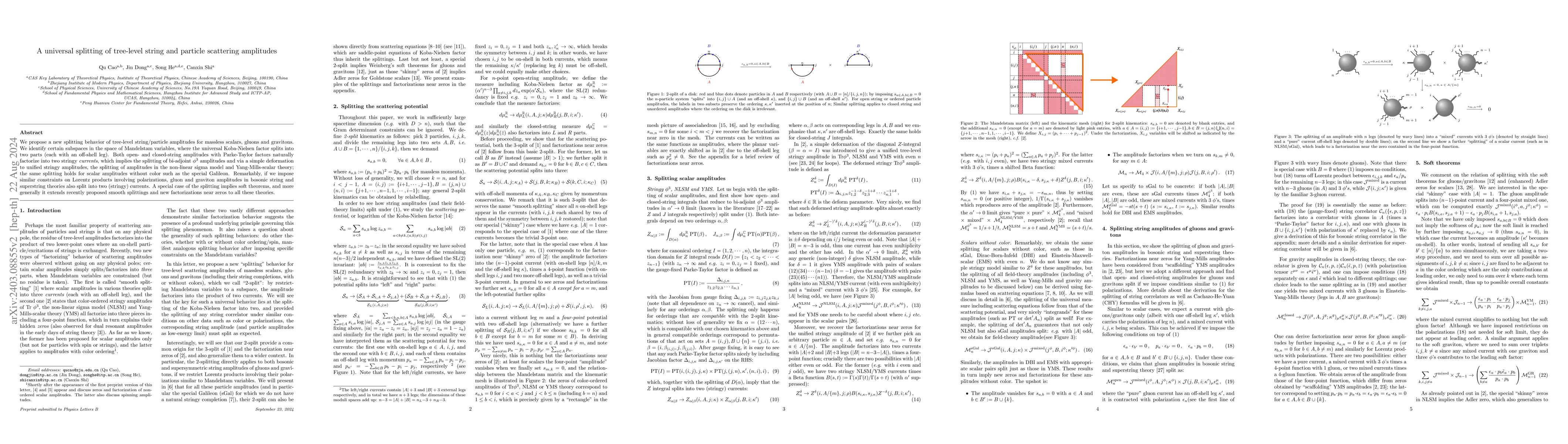 Thumbnail for A universal splitting of string and particle scattering amplitudes