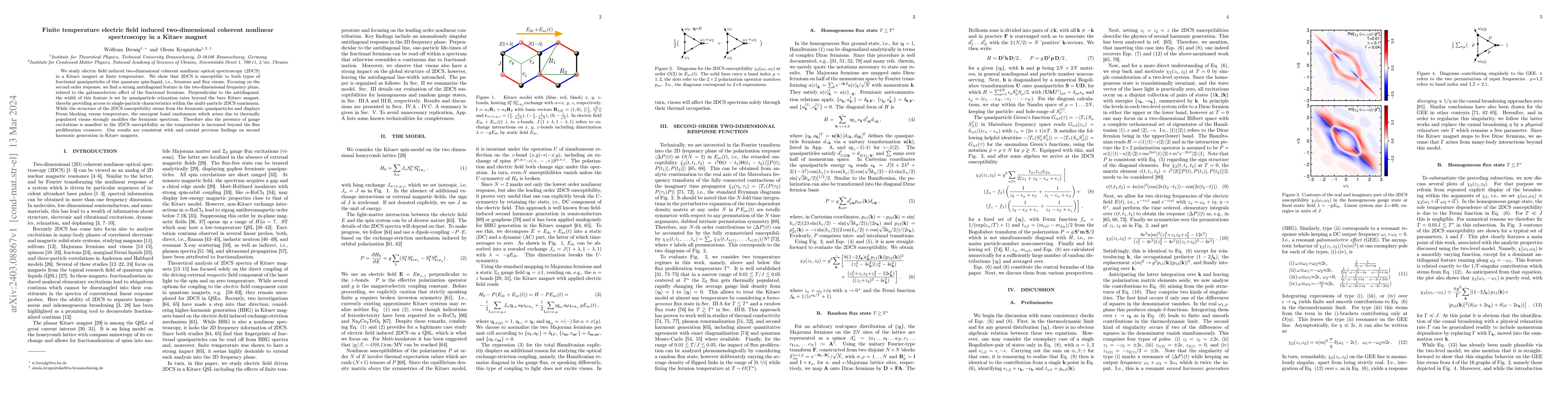 Thumbnail for Finite temperature electric field induced two-dimensional coherent
  nonlinear spectroscopy in a Kitaev magnet