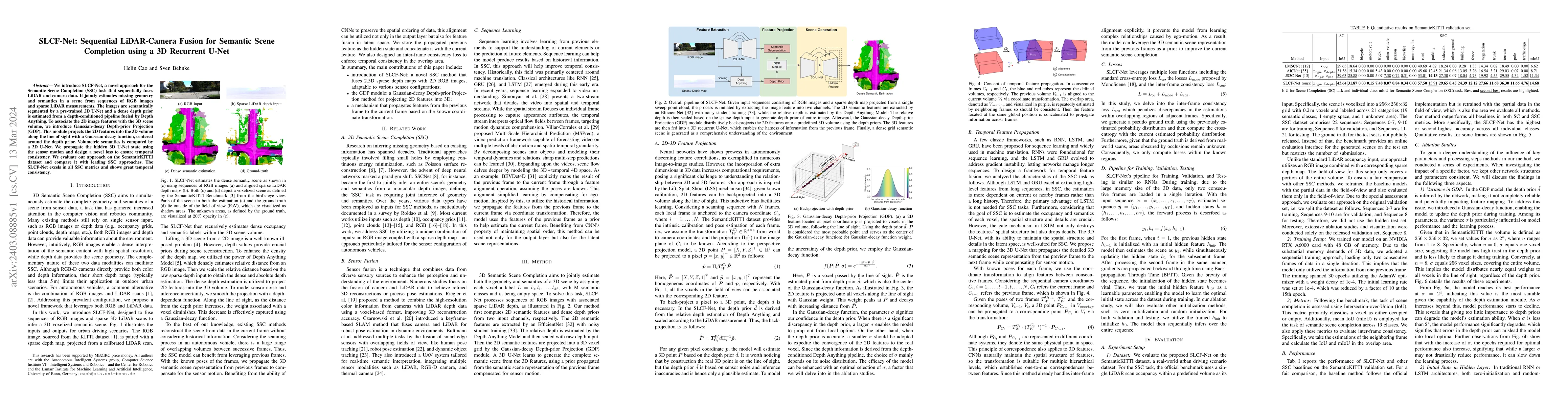 Thumbnail for SLCF-Net: Sequential LiDAR-Camera Fusion for Semantic Scene Completion
  using a 3D Recurrent U-Net