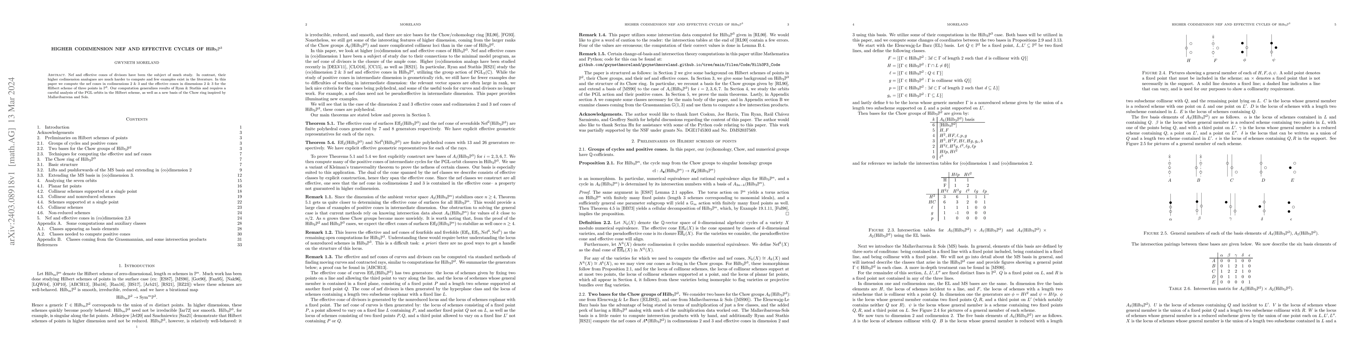 Thumbnail for Higher codimension nef and effective cycles on the Hilbert scheme of 3
  points in projective 3-space
