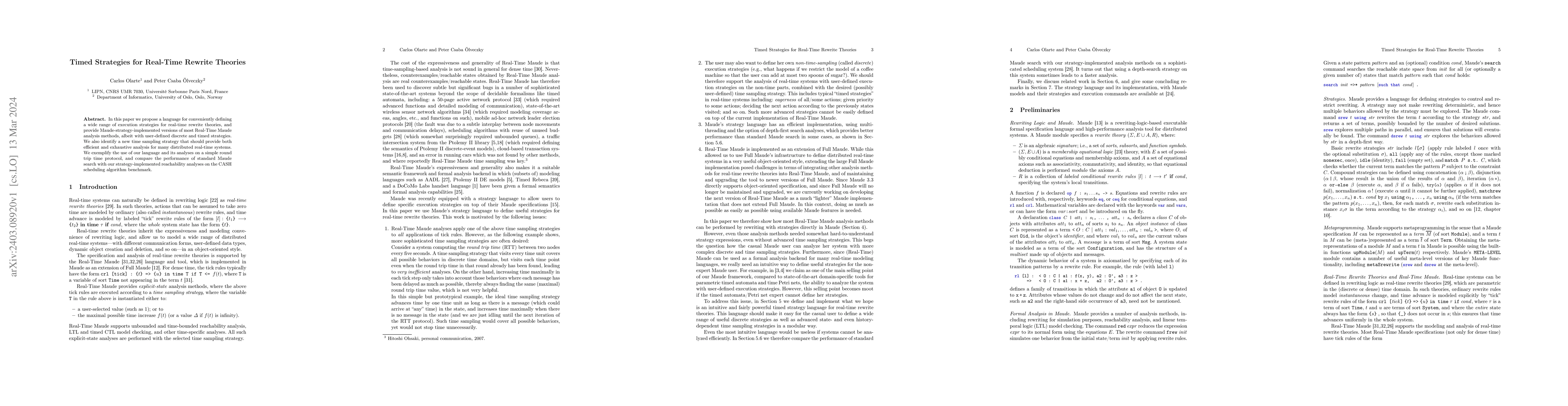 Thumbnail for Timed Strategies for Real-Time Rewrite Theories