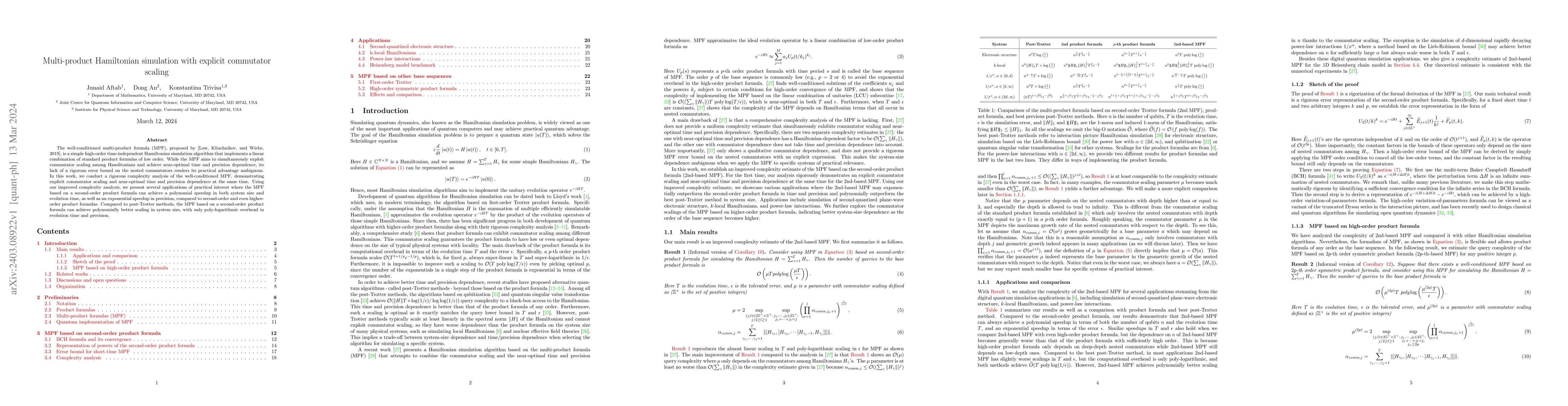 Thumbnail for Multi-product Hamiltonian simulation with explicit commutator scaling