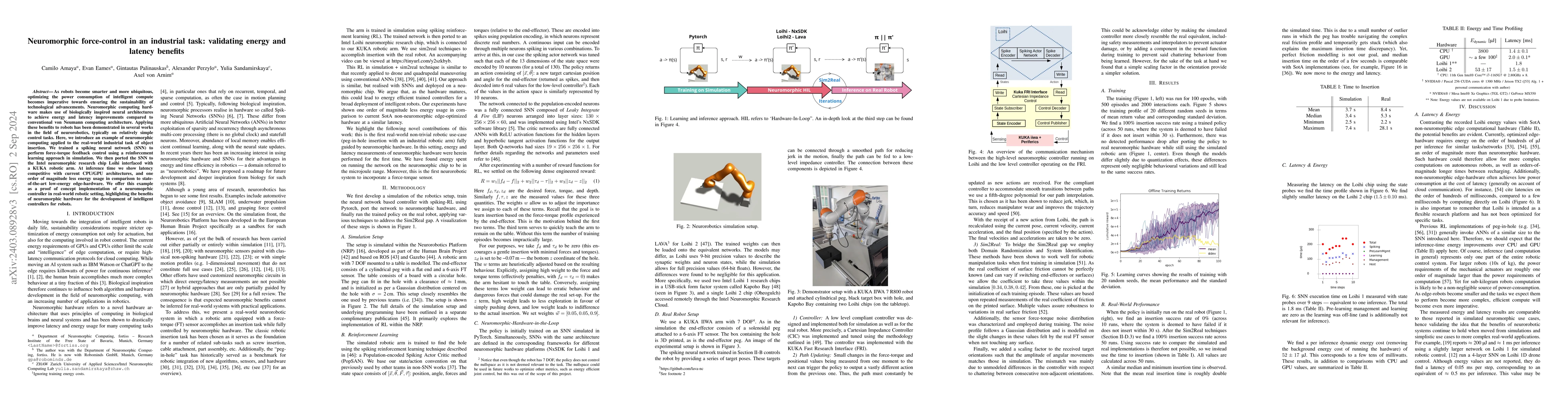 Thumbnail for Neuromorphic force-control in an industrial task: validating energy and
  latency benefits