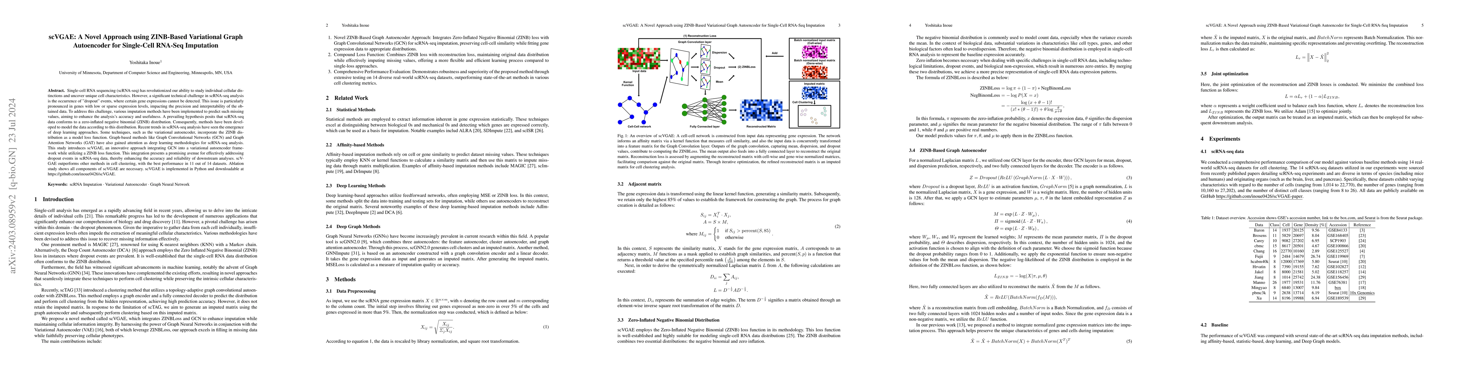 Thumbnail for scVGAE: A Novel Approach using ZINB-Based Variational Graph Autoencoder
  for Single-Cell RNA-Seq Imputation