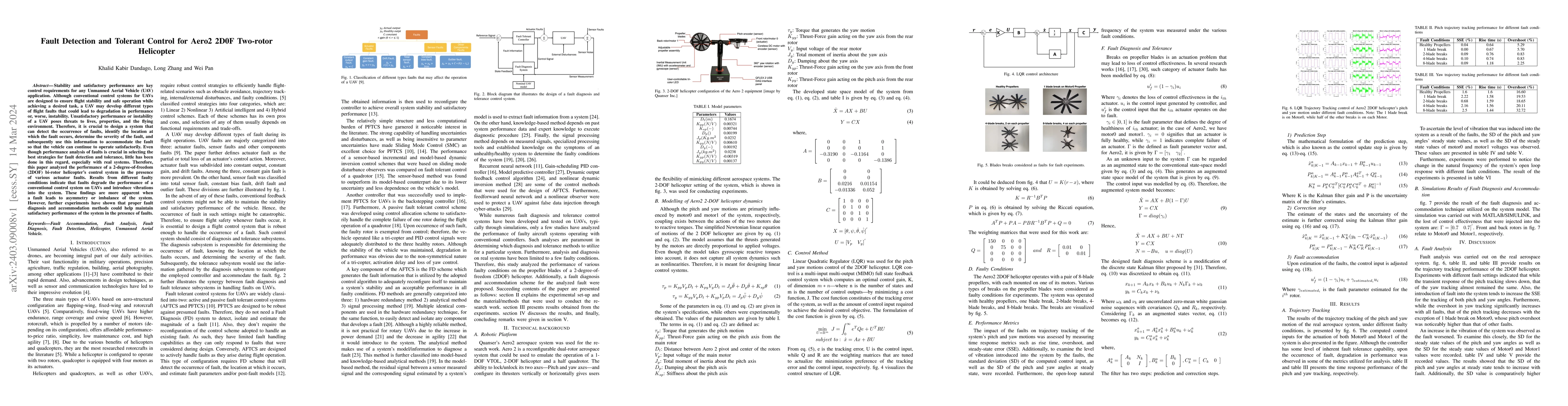Thumbnail for Fault Detection and Tolerant Control for Aero2 2D0F Two-rotor Helicopter