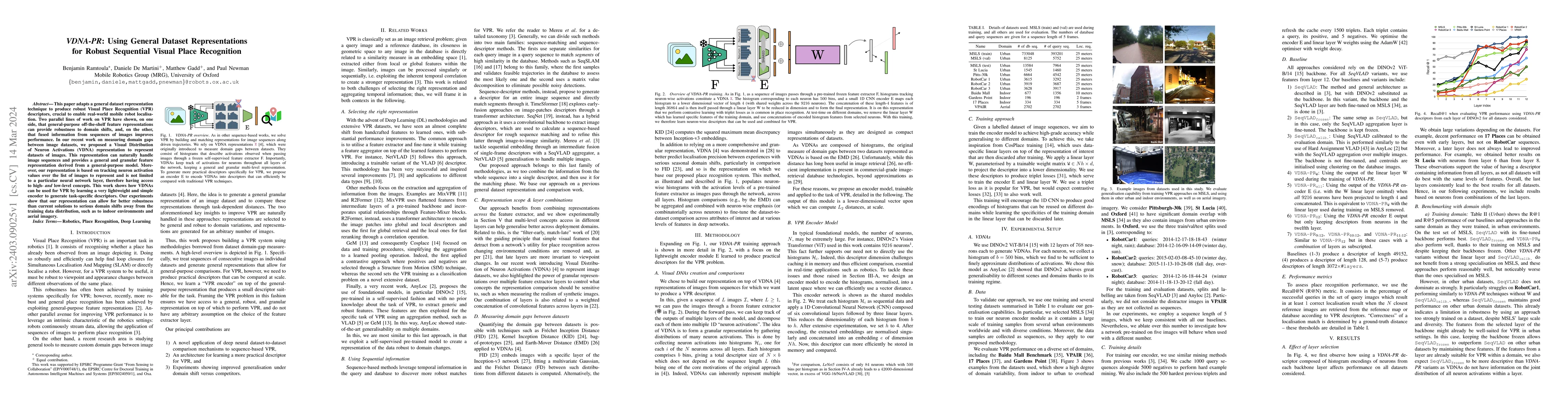 Thumbnail for VDNA-PR: Using General Dataset Representations for Robust Sequential
  Visual Place Recognition