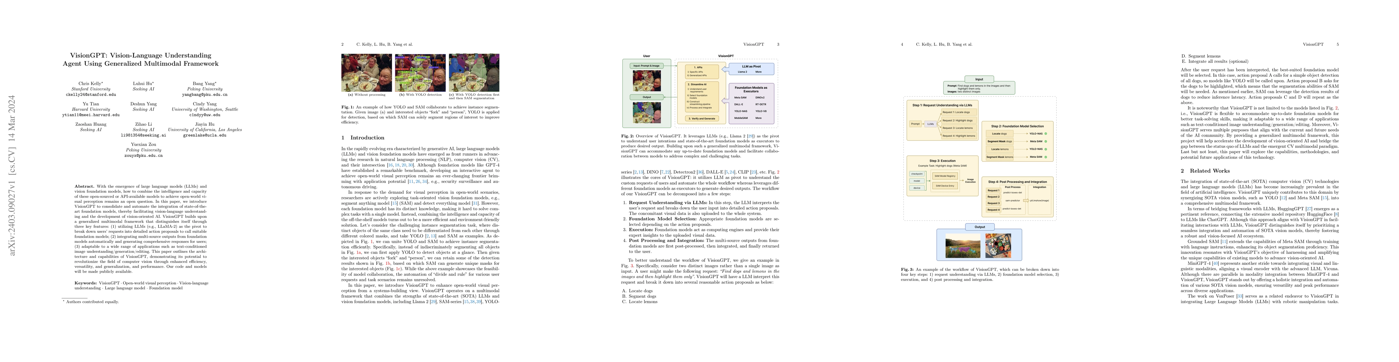 Thumbnail for VisionGPT: Vision-Language Understanding Agent Using Generalized
  Multimodal Framework