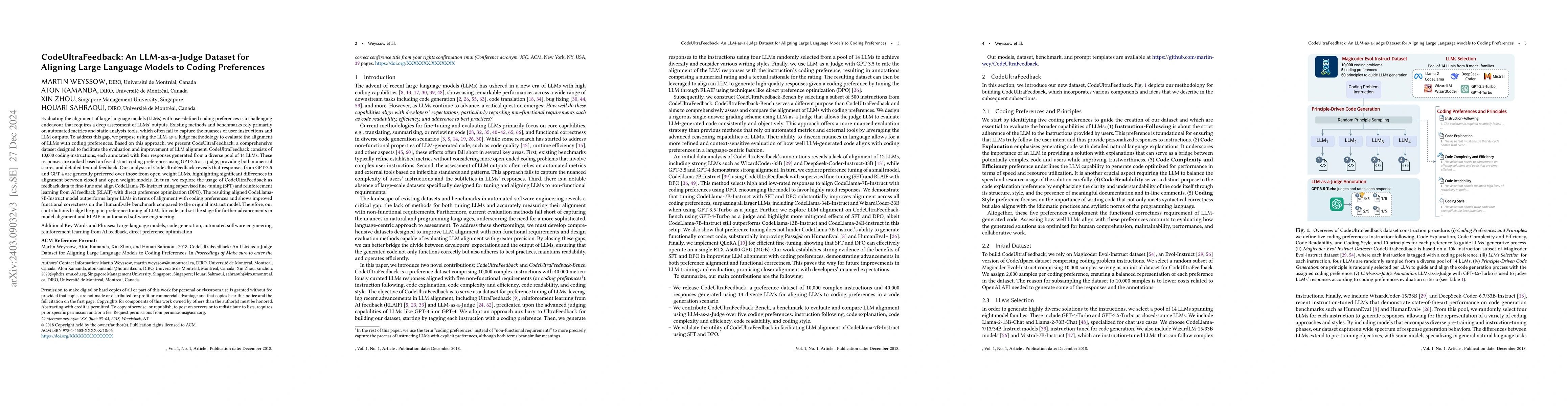 Thumbnail for CodeUltraFeedback: An LLM-as-a-Judge Dataset for Aligning Large Language
  Models to Coding Preferences