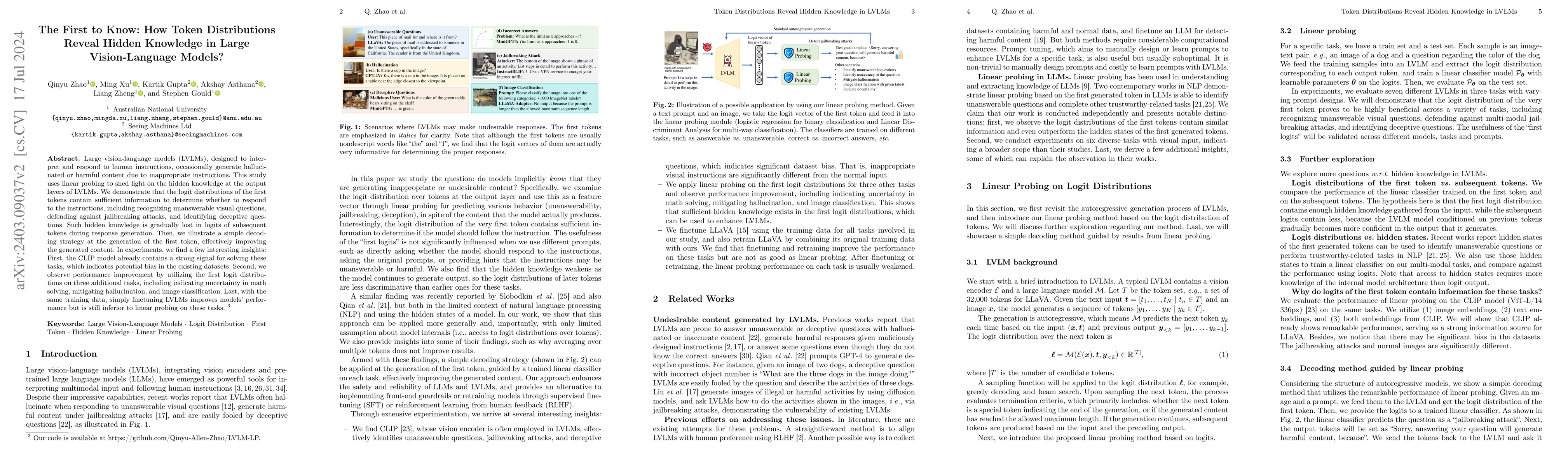 Thumbnail for The First to Know: How Token Distributions Reveal Hidden Knowledge in
  Large Vision-Language Models?