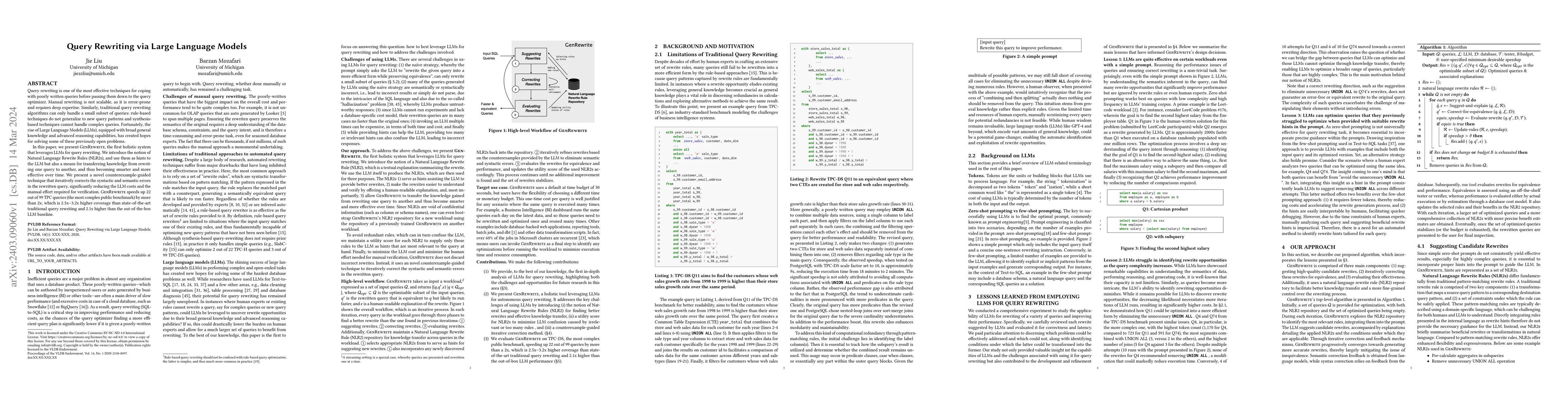 Thumbnail for Query Rewriting via Large Language Models