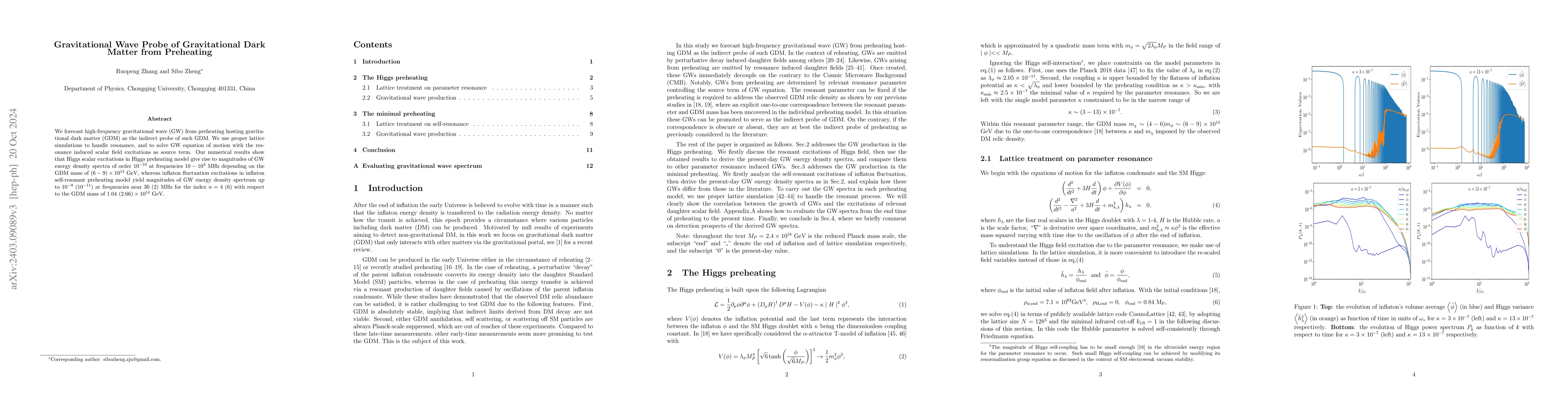 Thumbnail for Gravitational Wave Probe of Gravitational Dark Matter from Preheating