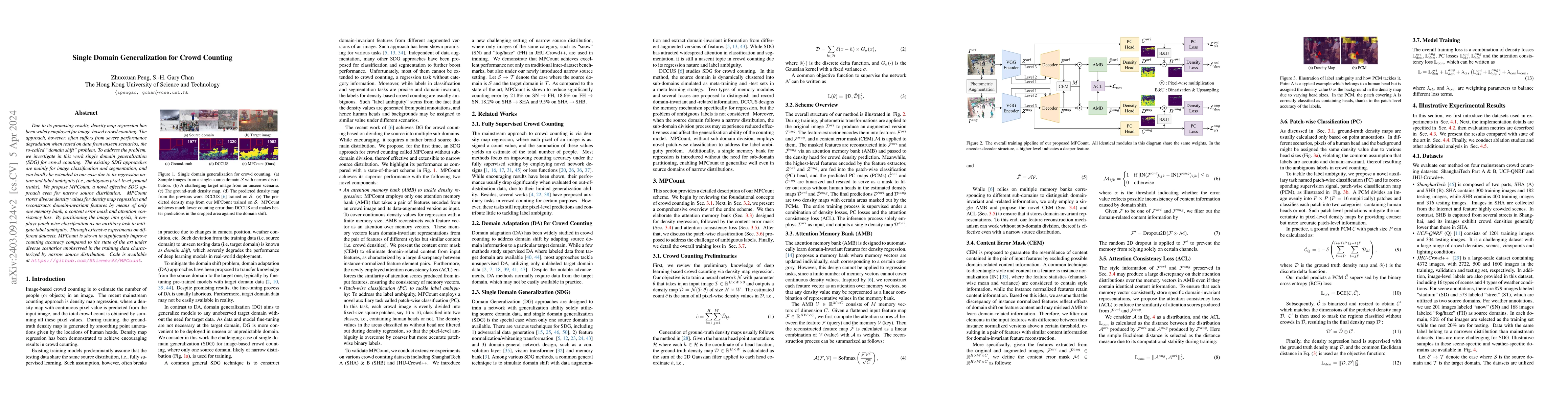 Thumbnail for Single Domain Generalization for Crowd Counting