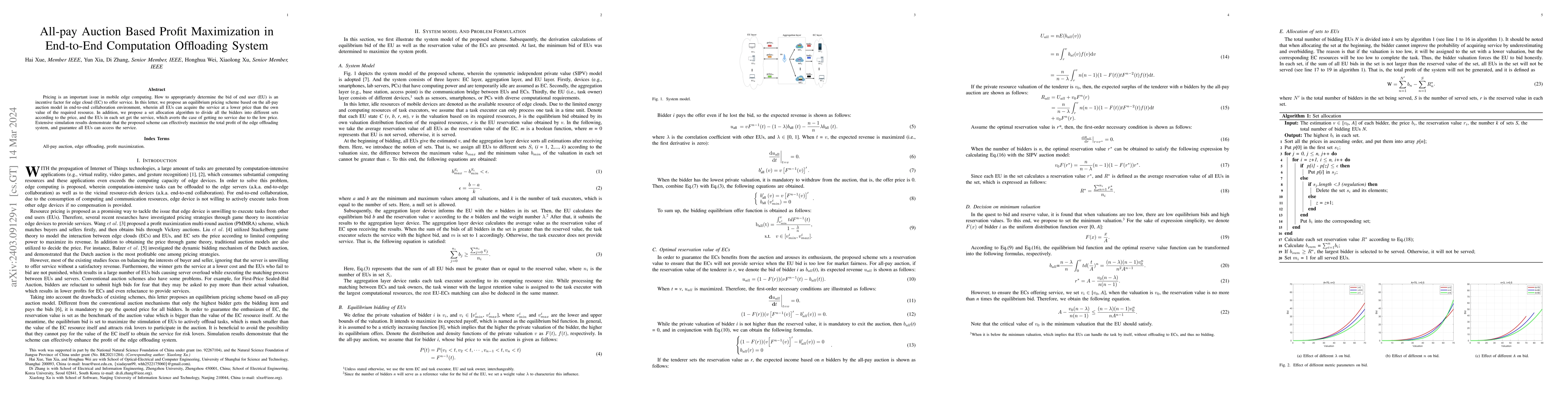 Thumbnail for All-pay Auction Based Profit Maximization in End-to-End Computation
  Offloading System