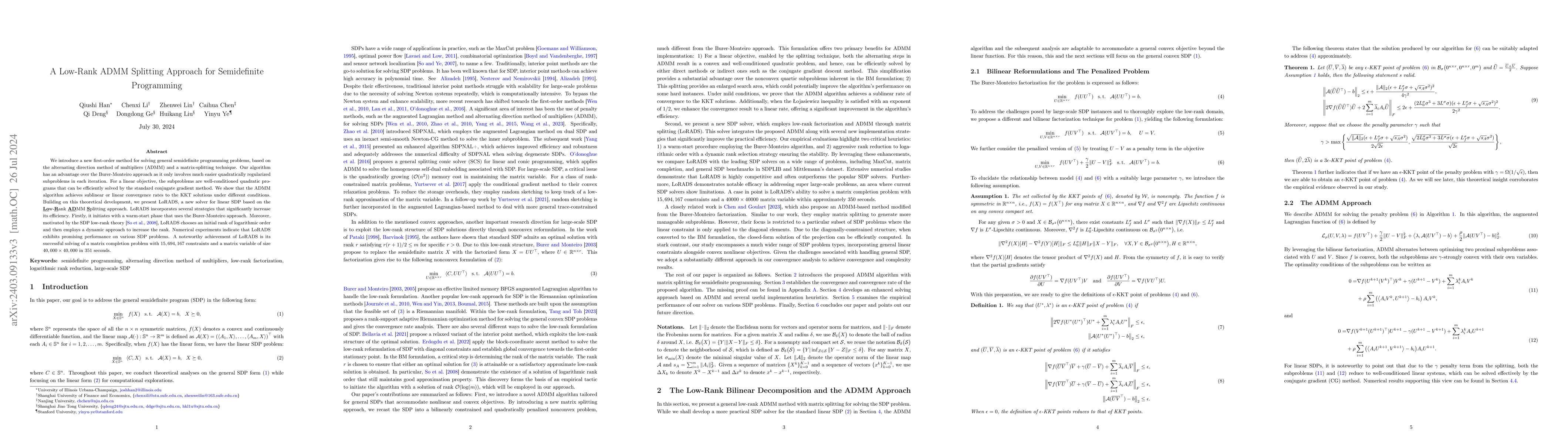 Thumbnail for A Low-Rank ADMM Splitting Approach for Semidefinite Programming