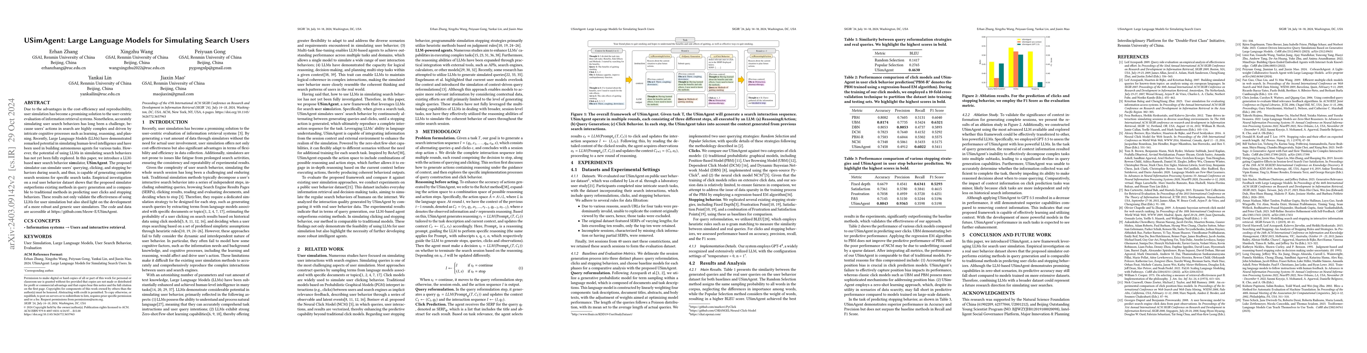Thumbnail for USimAgent: Large Language Models for Simulating Search Users