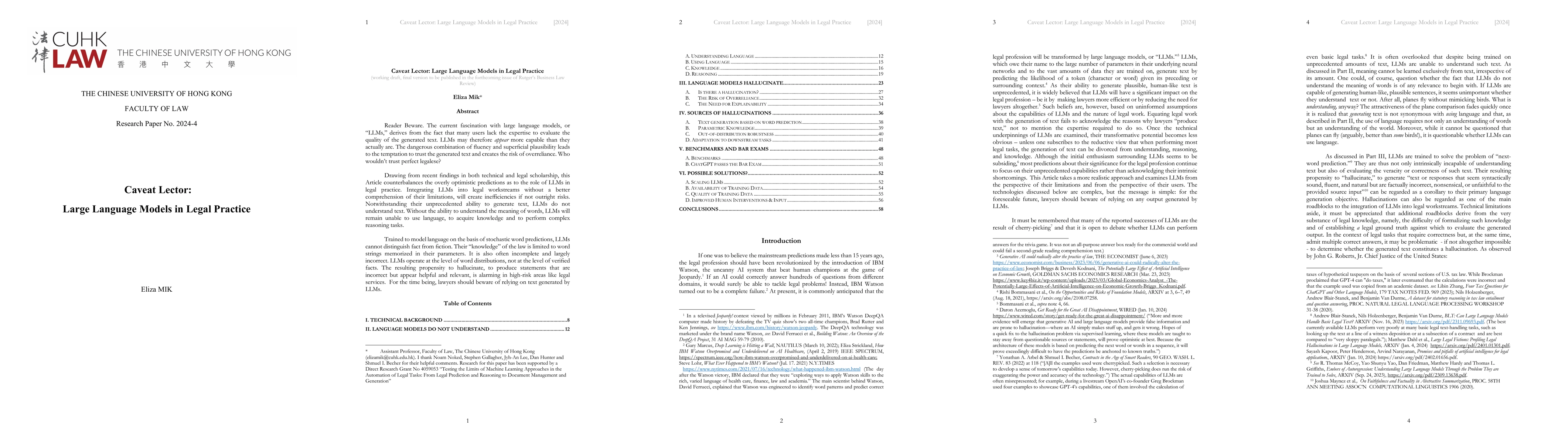 Thumbnail for Caveat Lector: Large Language Models in Legal Practice