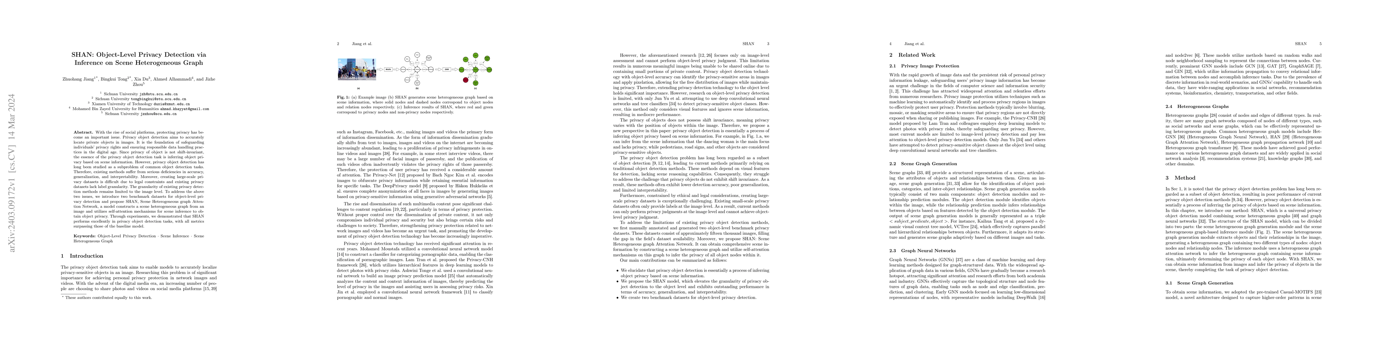 Thumbnail for SHAN: Object-Level Privacy Detection via Inference on Scene
  Heterogeneous Graph