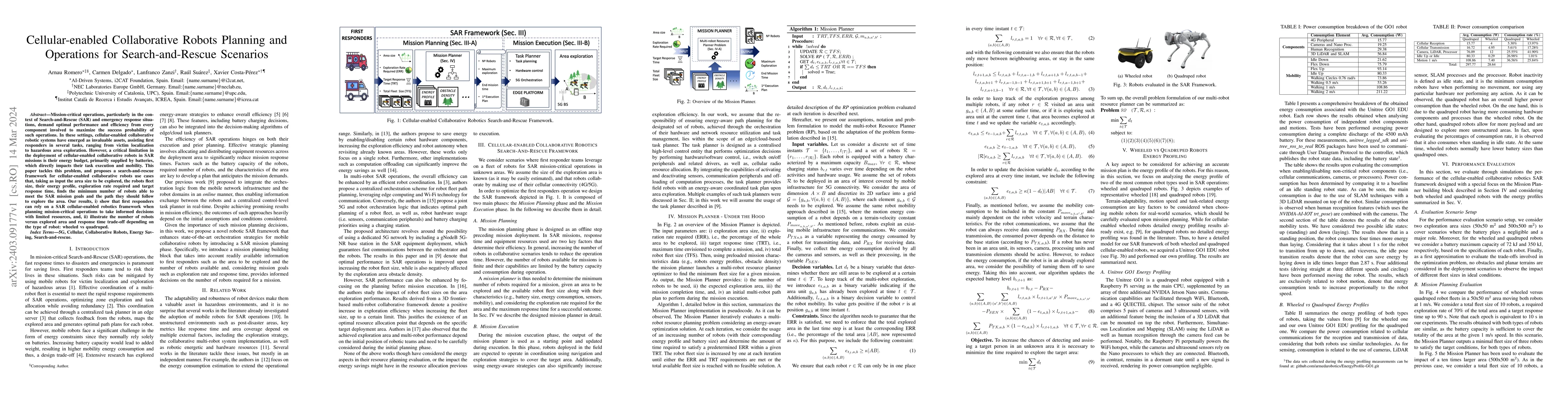 Thumbnail for Cellular-enabled Collaborative Robots Planning and Operations for
  Search-and-Rescue Scenarios