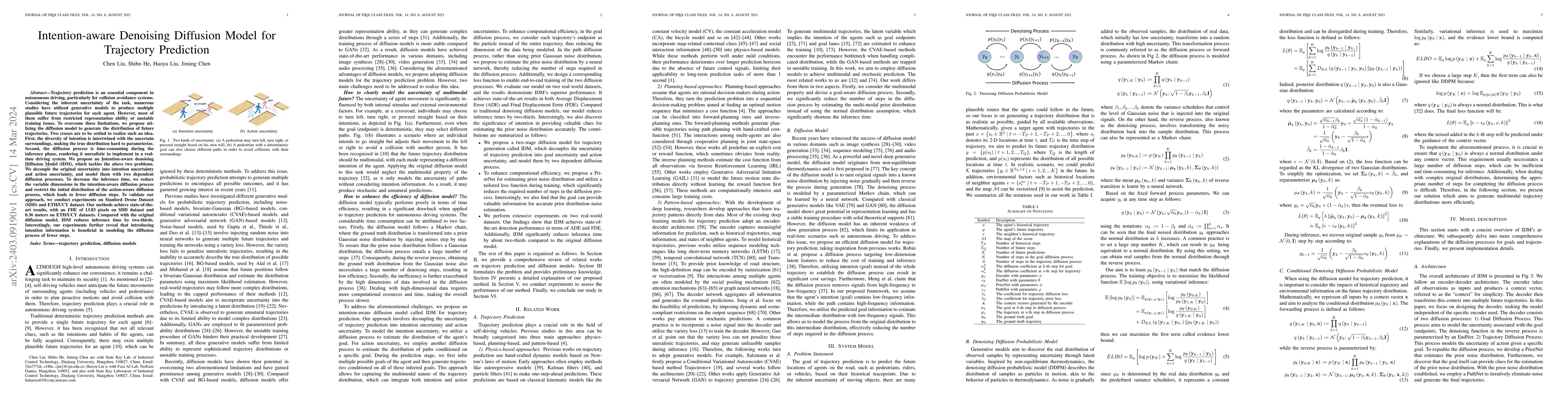 Thumbnail for Intention-aware Denoising Diffusion Model for Trajectory Prediction