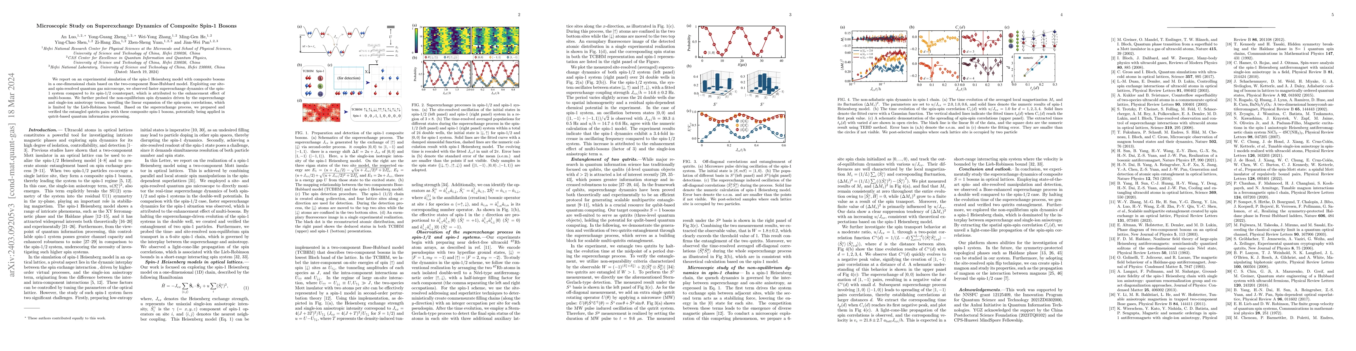 Thumbnail for Microscopic Study on Superexchange Dynamics of Composite Spin-1 Bosons