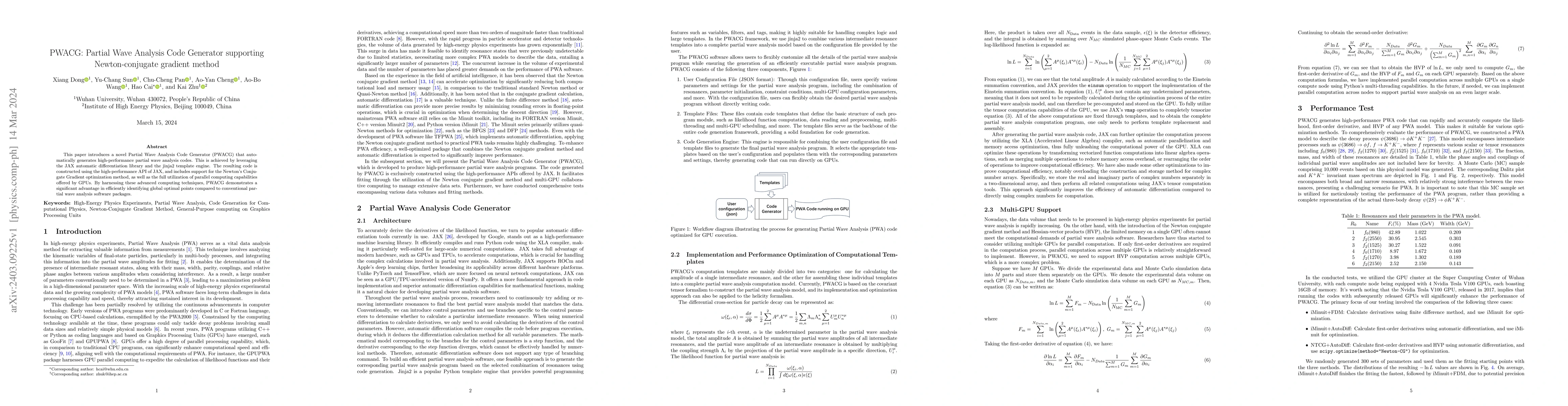 Thumbnail for PWACG: Partial Wave Analysis Code Generator supporting Newton-conjugate
  gradient method