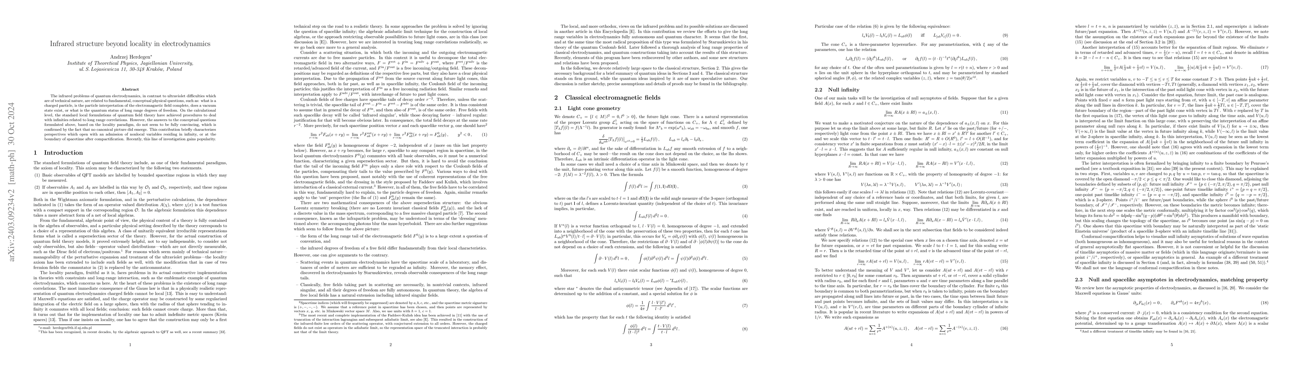 Thumbnail for Infrared structure beyond locality in electrodynamics
