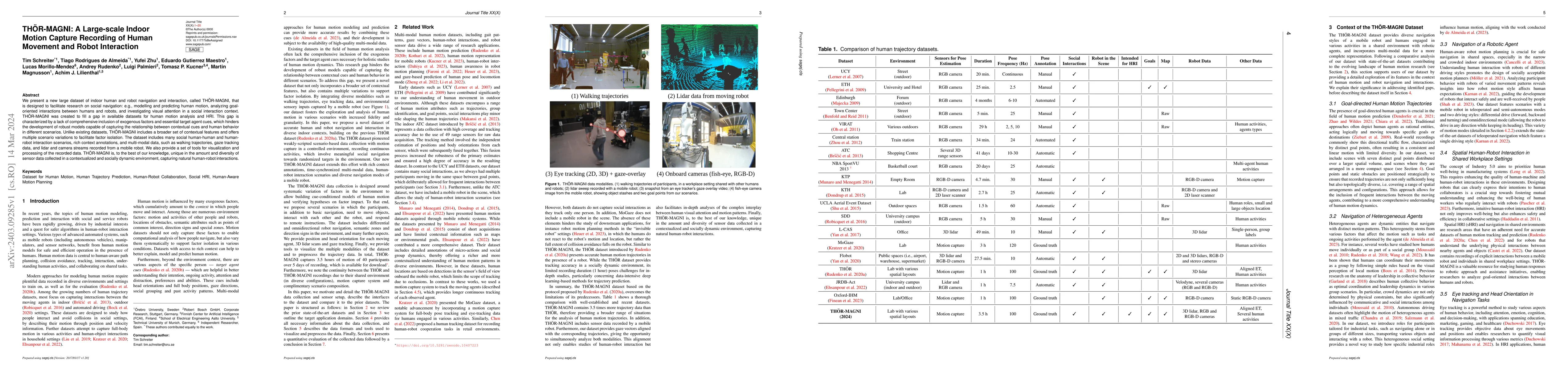 Thumbnail for TH\"OR-MAGNI: A Large-scale Indoor Motion Capture Recording of Human
  Movement and Robot Interaction