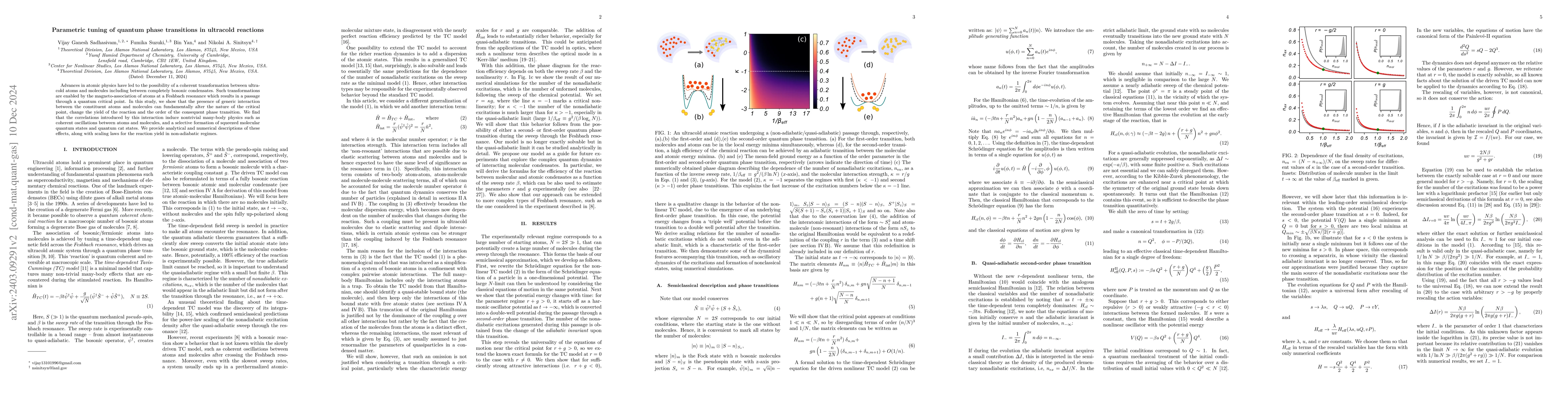 Thumbnail for Parametric tuning of dynamical phase transitions in ultracold reactions