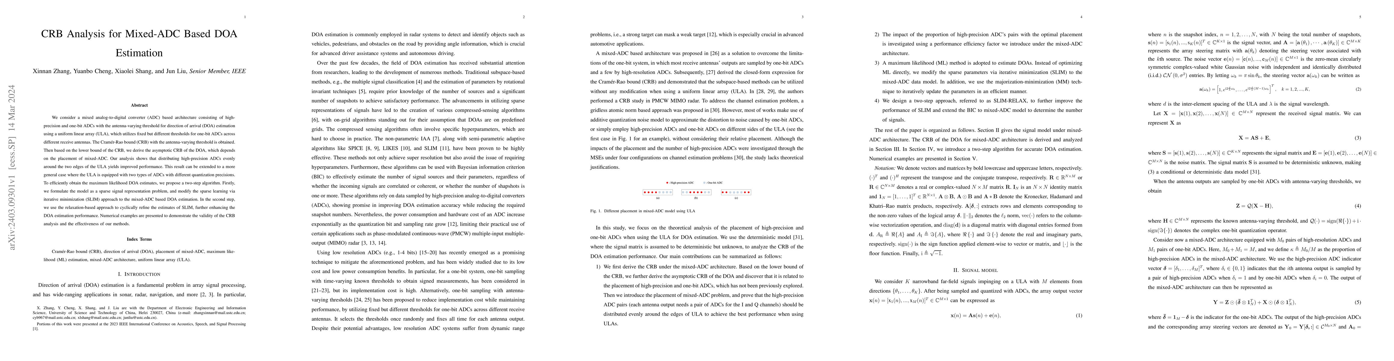 Thumbnail for CRB Analysis for Mixed-ADC Based DOA Estimation