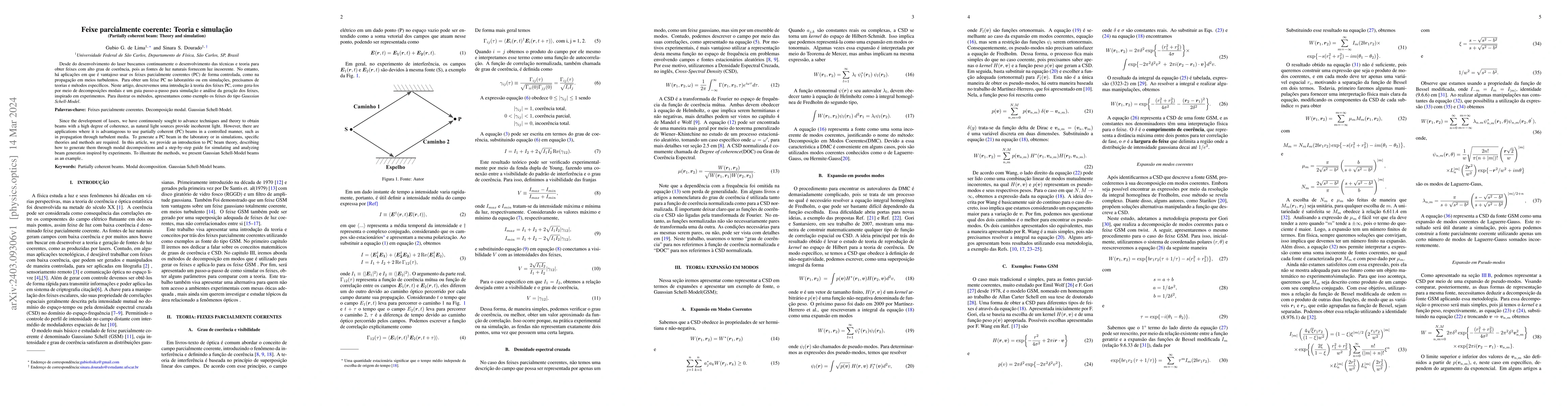 Thumbnail for Partially coherent beam: Theory and simulation