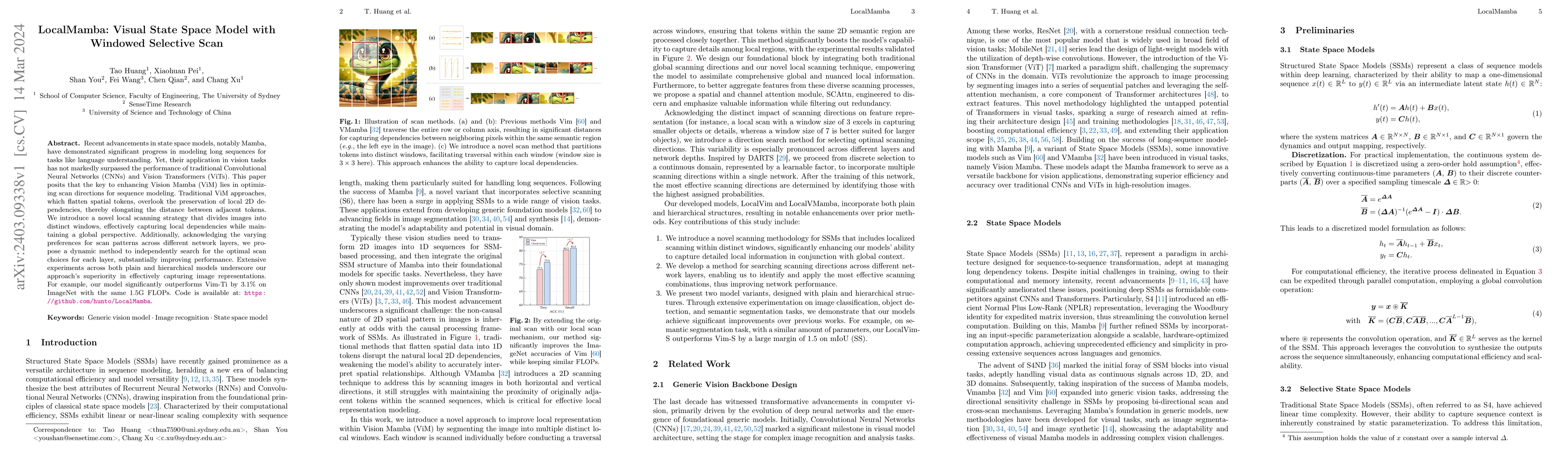 Thumbnail for LocalMamba: Visual State Space Model with Windowed Selective Scan