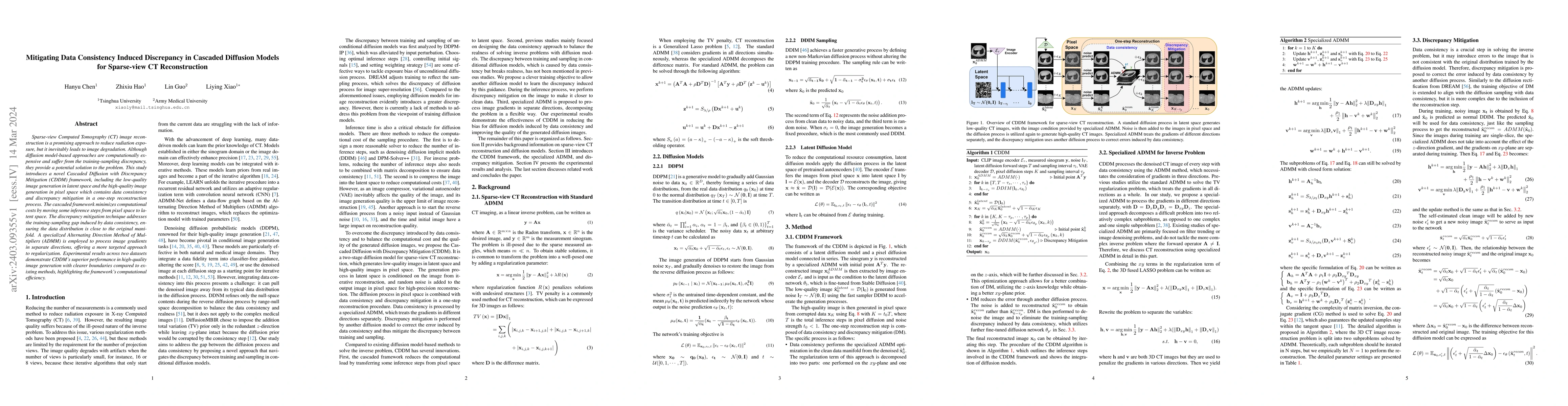 Thumbnail for Mitigating Data Consistency Induced Discrepancy in Cascaded Diffusion
  Models for Sparse-view CT Reconstruction