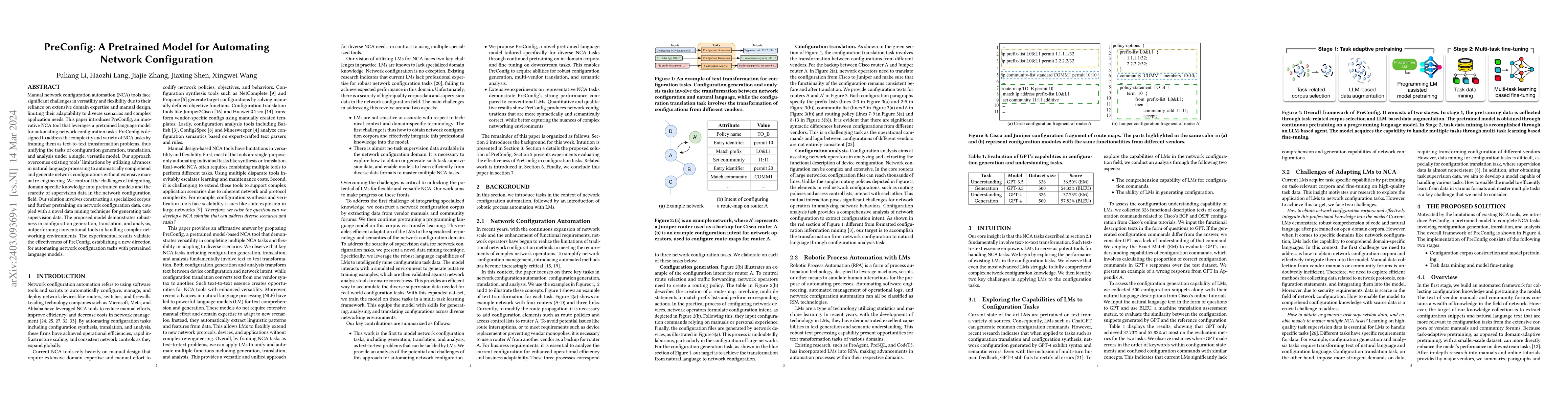 Thumbnail for PreConfig: A Pretrained Model for Automating Network Configuration