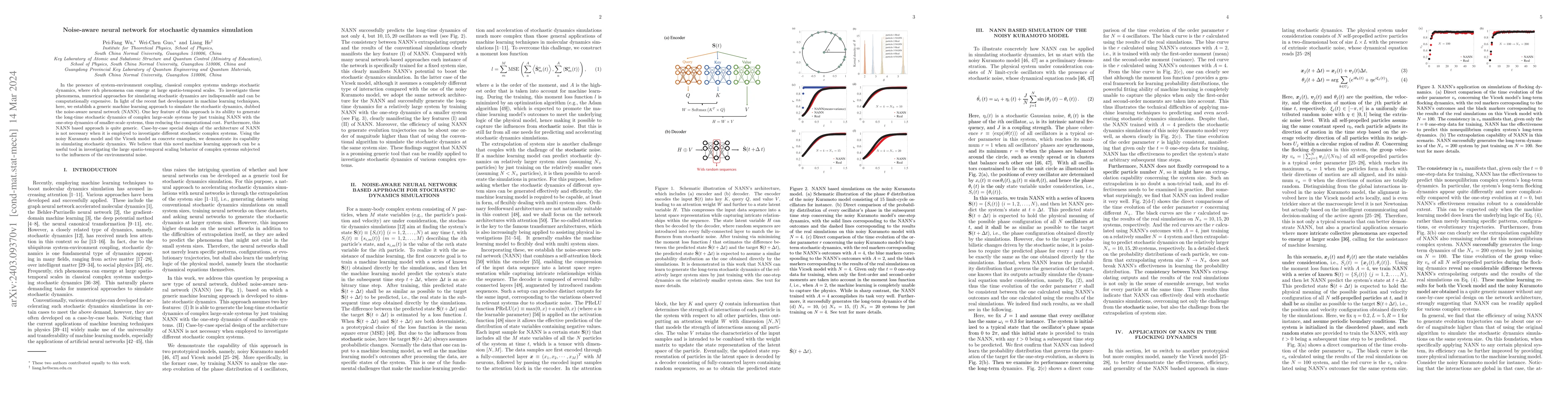 Thumbnail for Noise-aware neural network for stochastic dynamics simulation