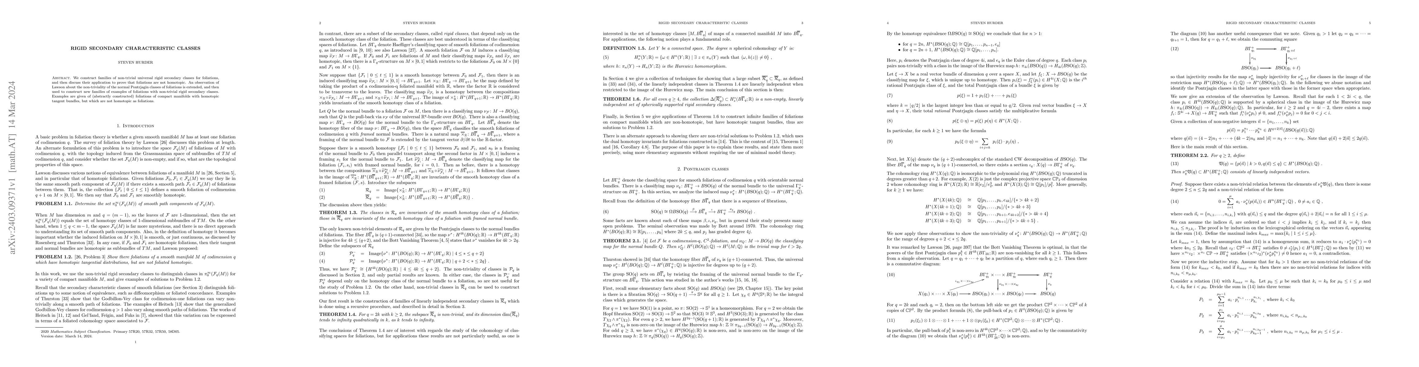 Thumbnail for Rigid secondary characteristic classes
