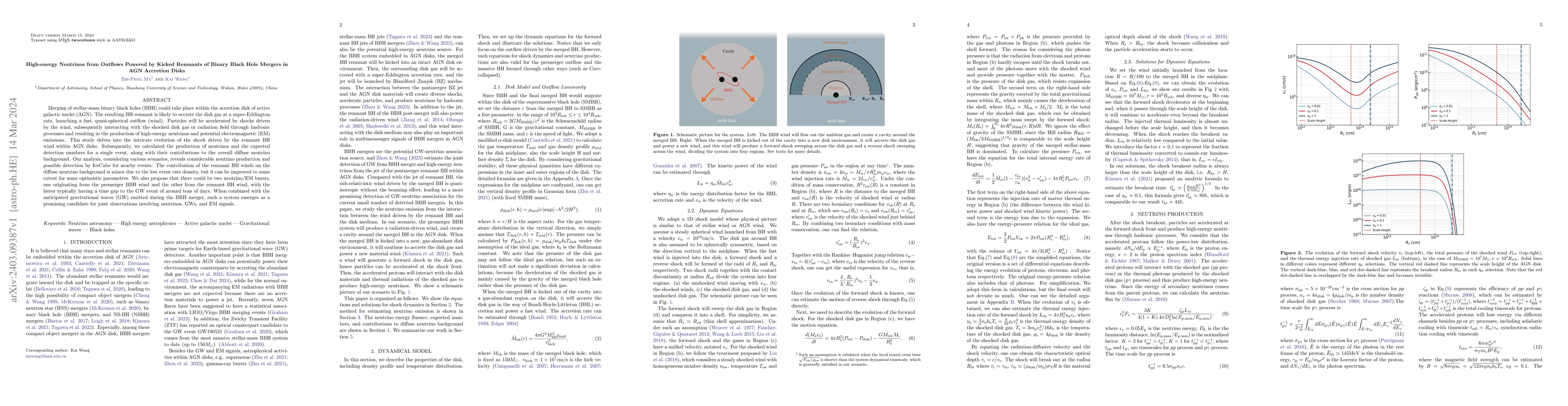 Thumbnail for High-energy Neutrinos from Outflows Powered by Kicked Remnants of Binary
  Black Hole Mergers in AGN Accretion Disks