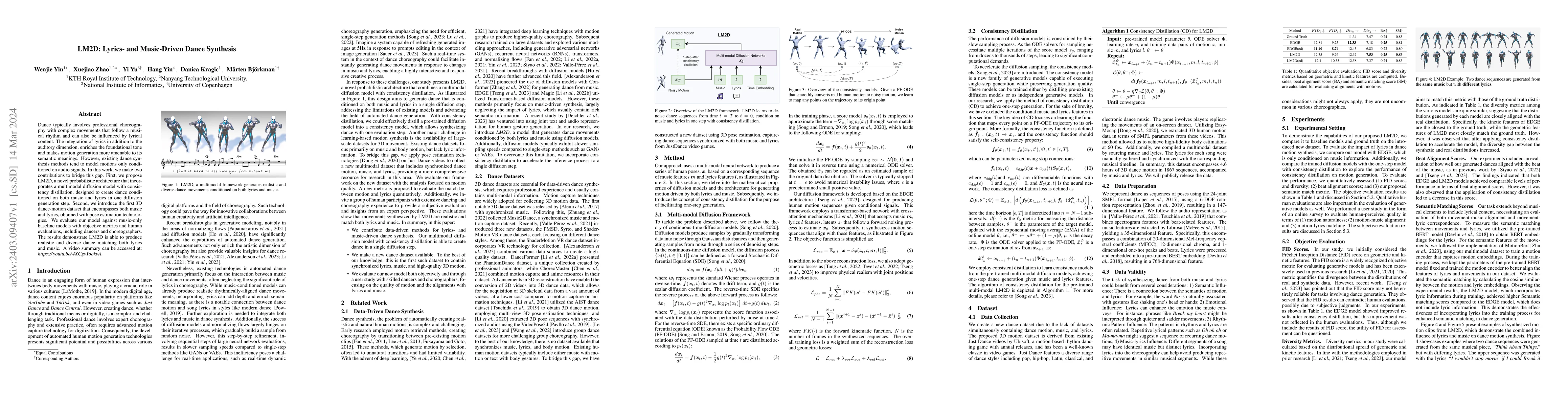 Thumbnail for LM2D: Lyrics- and Music-Driven Dance Synthesis
