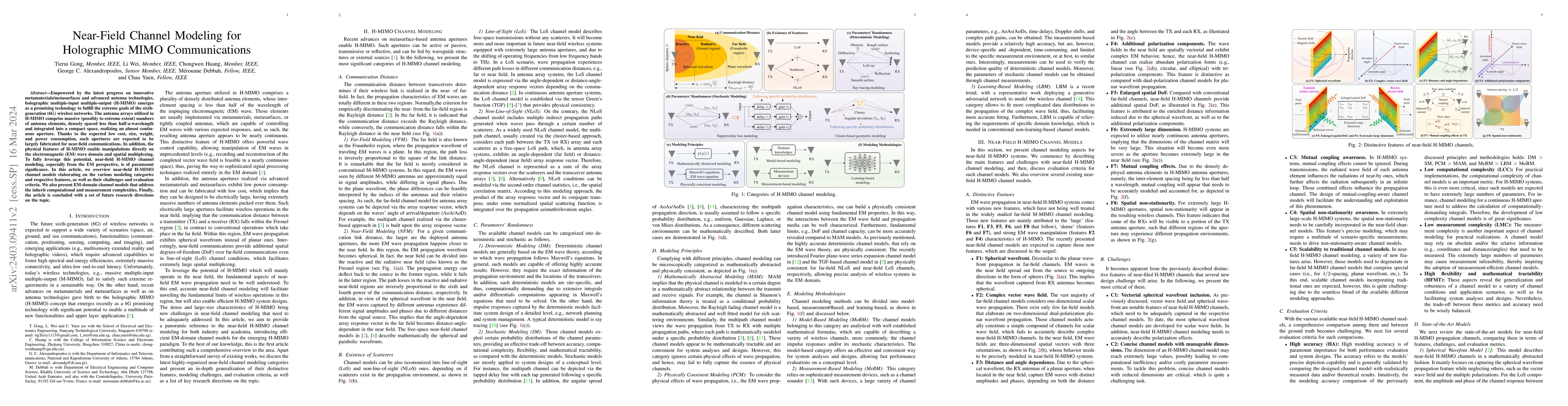 Thumbnail for Near-Field Channel Modeling for Holographic MIMO Communications