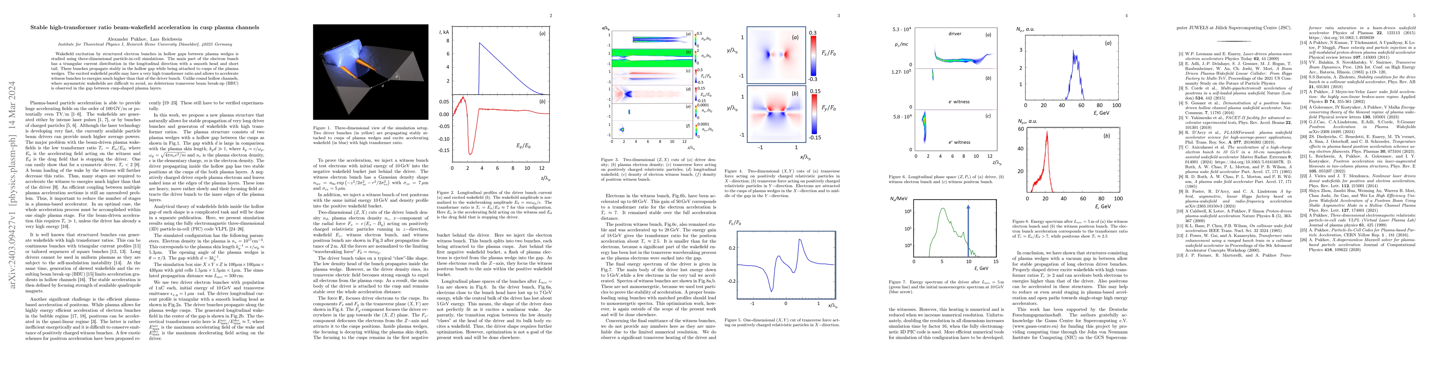 Thumbnail for Stable high-transformer ratio beam-wakefield acceleration in cusp plasma
  channels