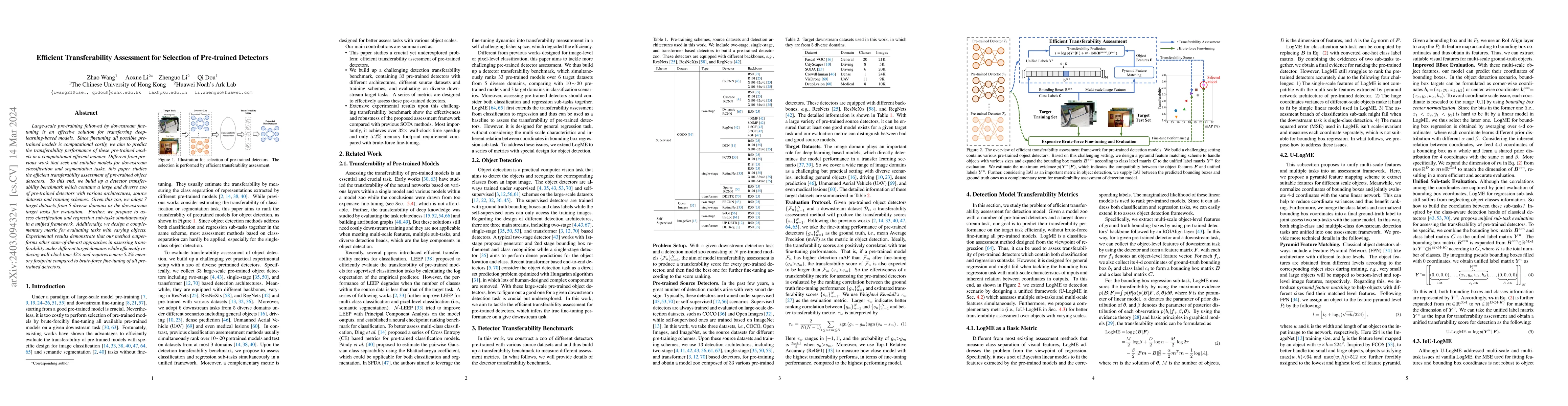 Thumbnail for Efficient Transferability Assessment for Selection of Pre-trained
  Detectors