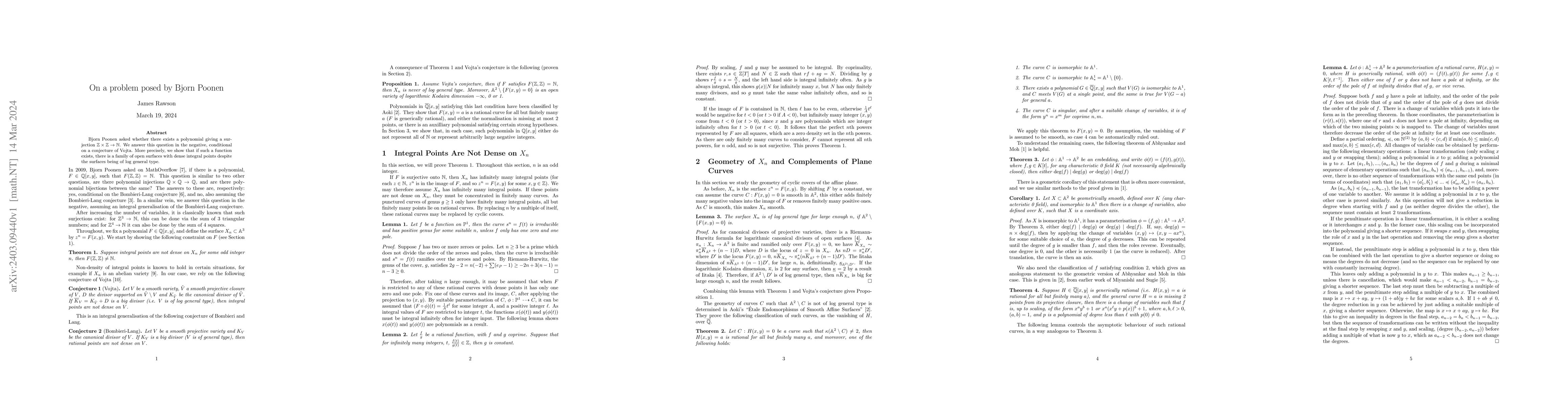 Thumbnail for On a problem posed by Bjorn Poonen