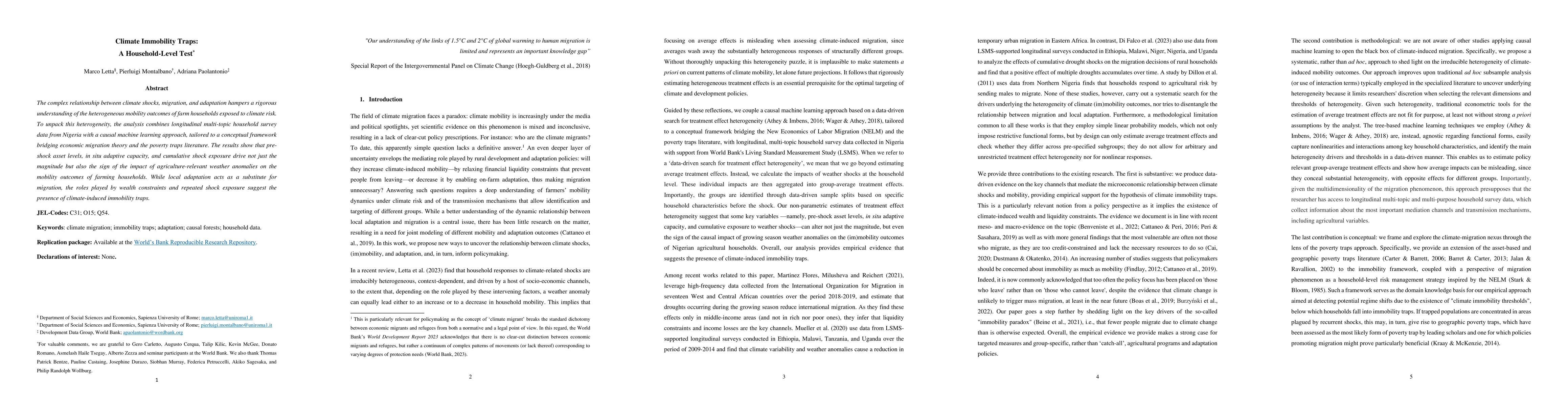 Thumbnail for Climate Immobility Traps: A Household-Level Test