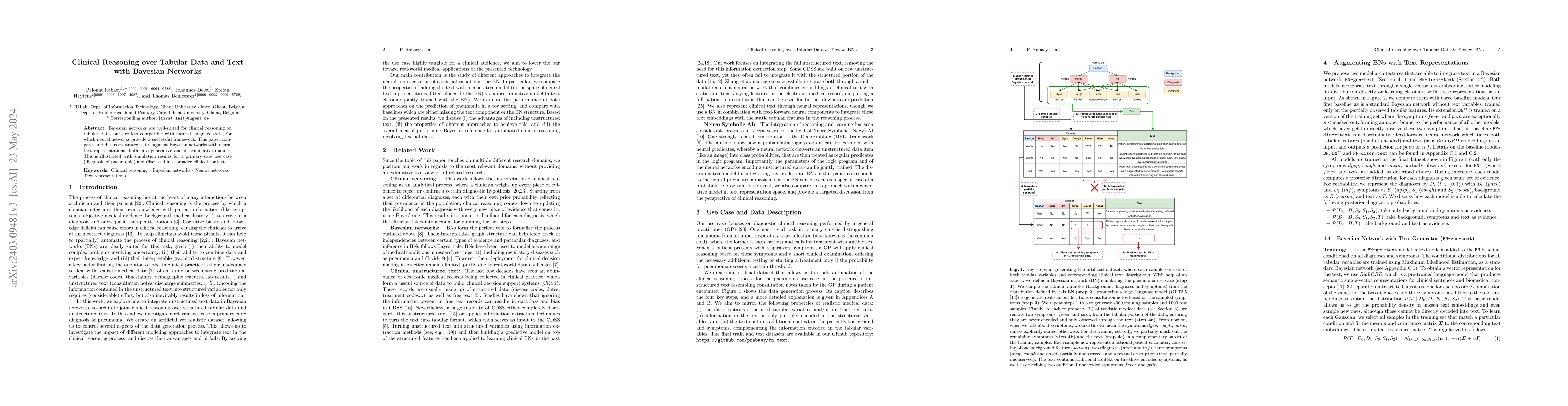Thumbnail for Clinical Reasoning over Tabular Data and Text with Bayesian Networks