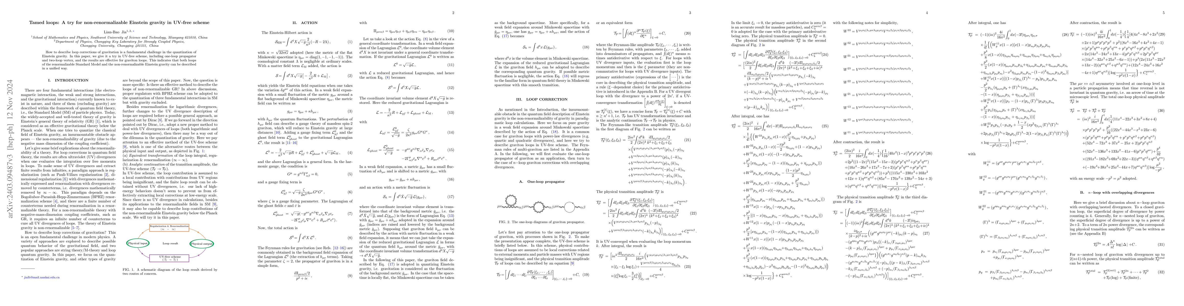 Thumbnail for Tamed loops: A try for non-renormalizable Einstein gravity in UV-free
  scheme