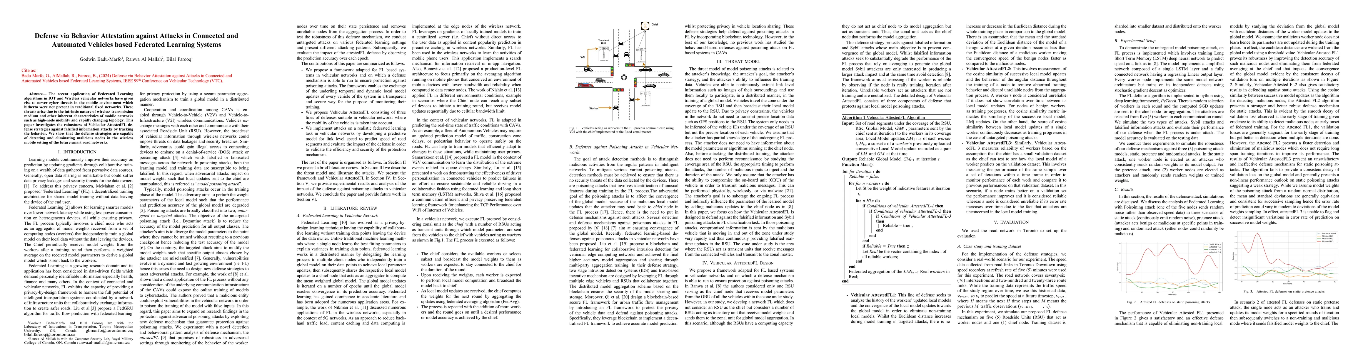 Thumbnail for Defense via Behavior Attestation against Attacks in Connected and
  Automated Vehicles based Federated Learning Systems