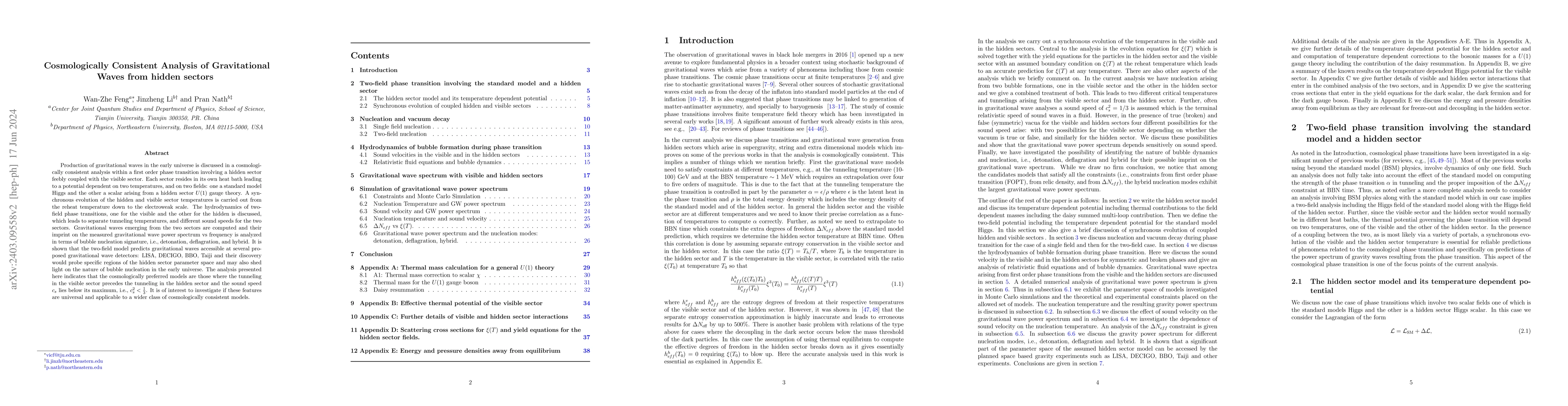 Thumbnail for Cosmologically Consistent Analysis of Gravitational Waves from hidden
  sectors