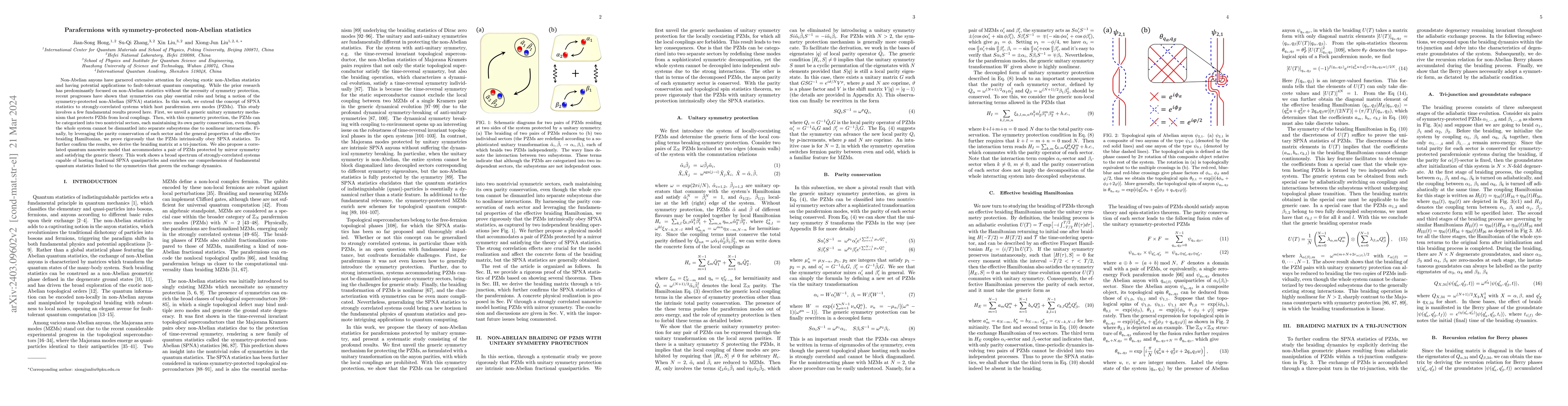 Thumbnail for Parafermions with symmetry-protected non-Abelian statistics