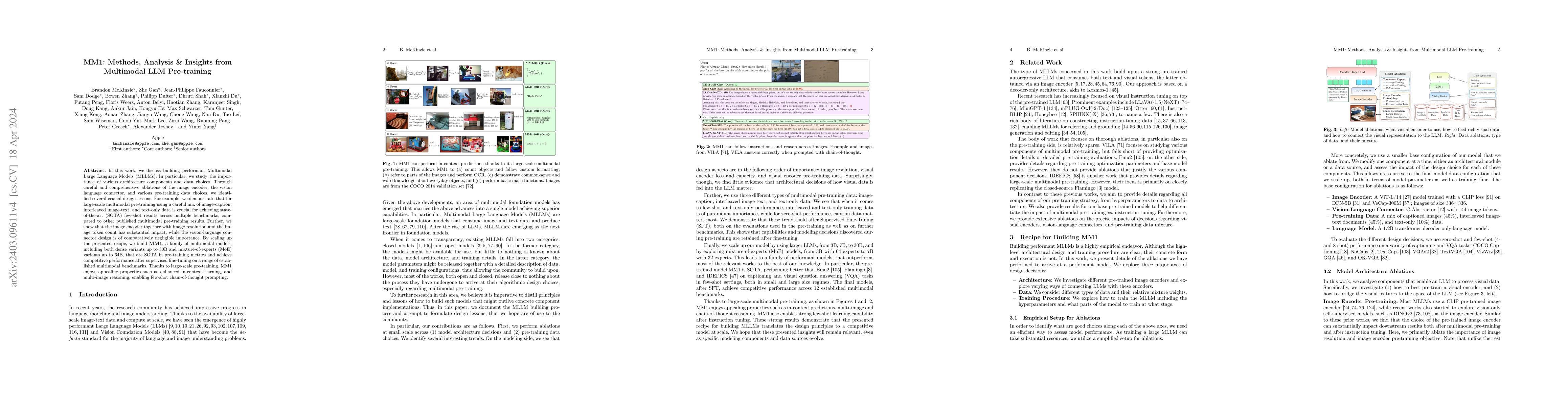 Thumbnail for MM1: Methods, Analysis & Insights from Multimodal LLM Pre-training