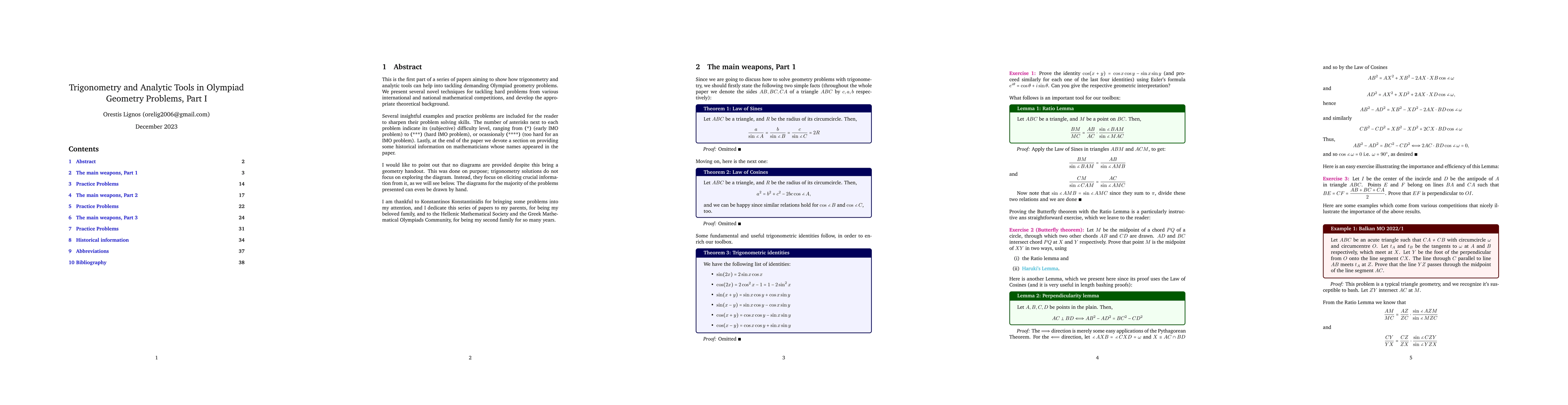 Thumbnail for Trigonometry and Analytic Tools in Olympiad Geometry Problems, Part I